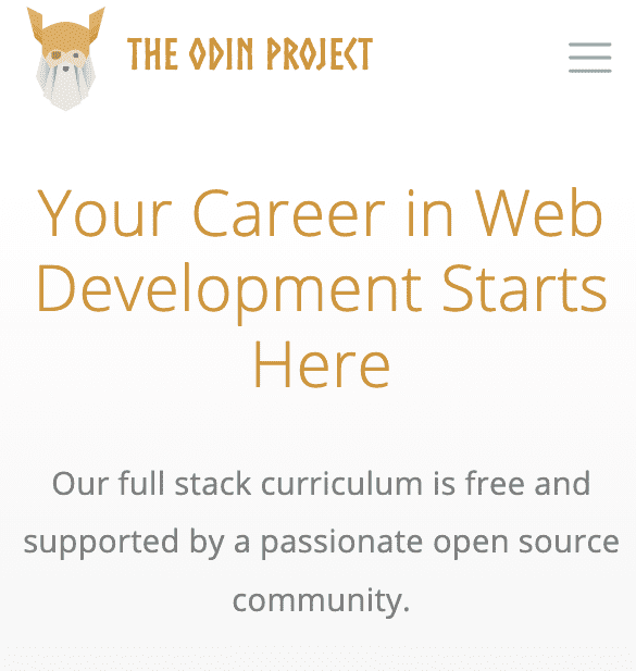 Image of The Odin Project website